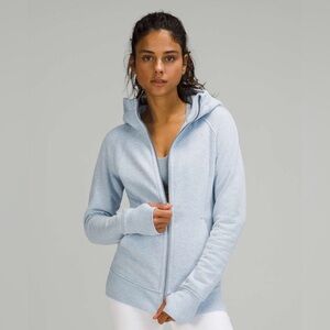 Lululemon Scuba Hoodie *Light Cotton Fleece Heathered Blue Linen Size 2